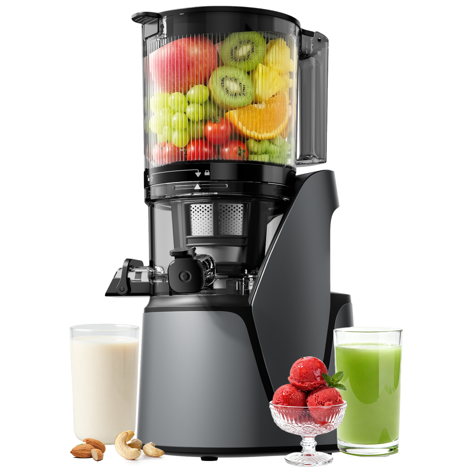 EanOruus 3-in-1 Multi-Function Juicer Premium Gray